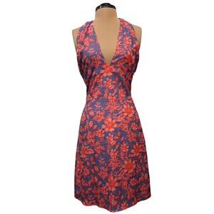 Belle Badgley Mischka Spring Summer Fun Cute Flirty Funky Halter Dress Sz 0